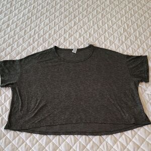 Balance Collection,New Gray Boxy Crop T-Shirt ,Size L